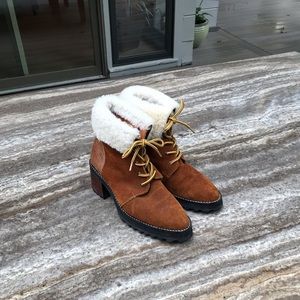 burnt orange booties